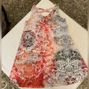 Casual cross cross back Multicolor Sleeveless sundress